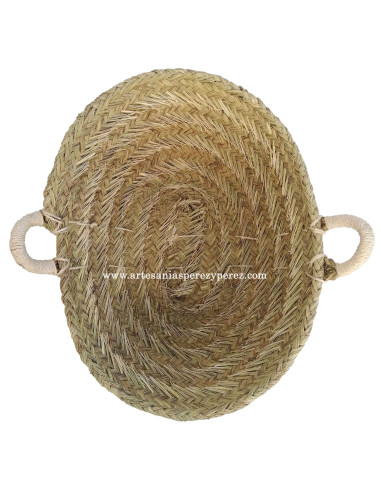 Cesto oval 2 asas em esparto natural
