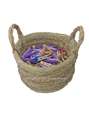 Cesta pequeña redonda de 2 asas ideal para organización