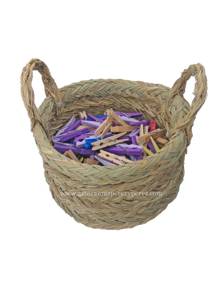 Cesta pequeña redonda de 2 asas ideal para organización