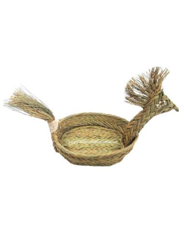 Panier de poulet d'herbe sparte naturelle
