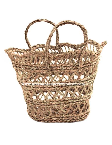 Bolso calado 2 asas de esparto natural