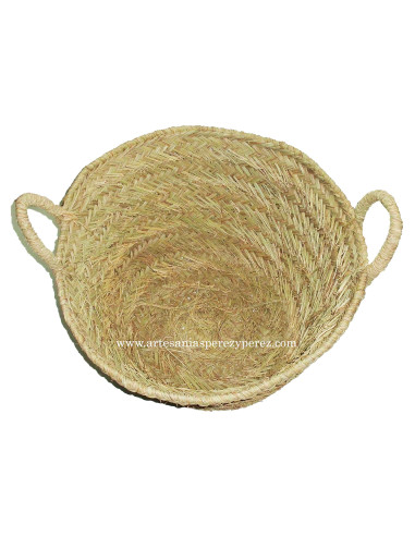 Cesto de esparto natural n.º4 com 2 alças