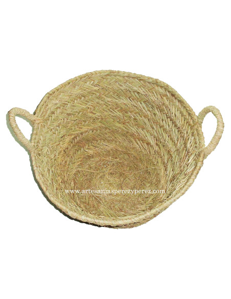 Cesto de esparto natural n.º4 com 2 alças