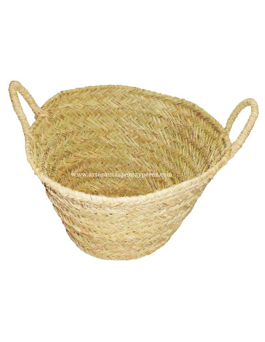 Cesto de esparto natural n.º4 com 2 alças