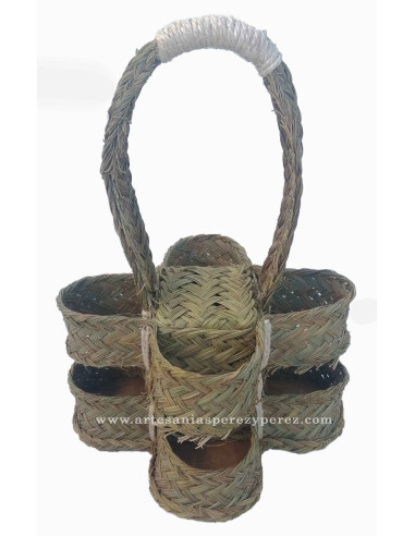 Suporte para 4 garrafas em esparto natural 2