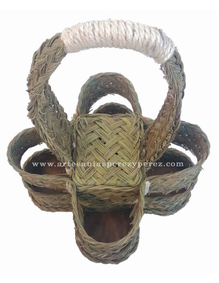 Natural esparto wine rack (4 bottles)