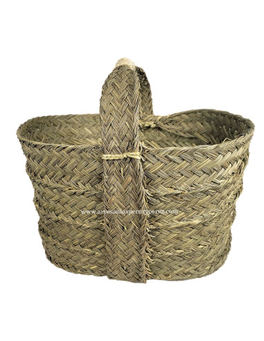 Cesta ovalada de esparto natural