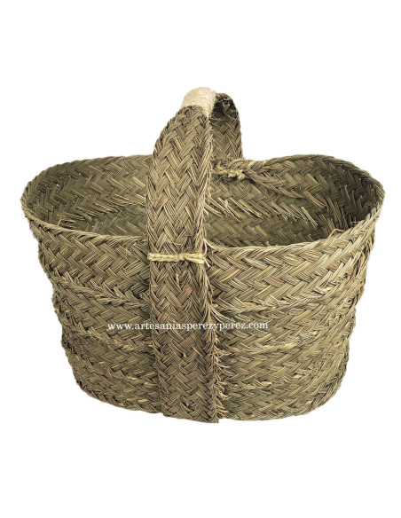 Cesta ovalada de esparto natural