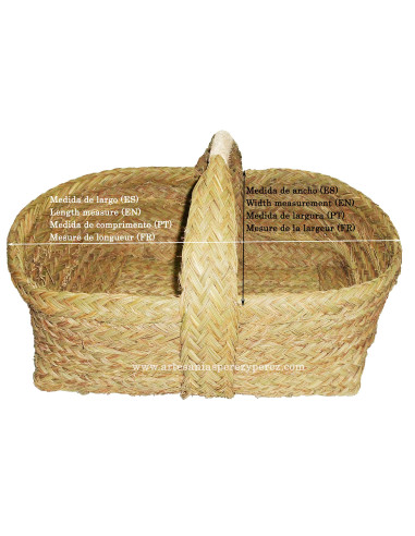 Panier en sparte naturel avec poignée