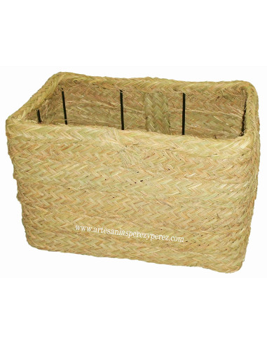 Caixa de armazenamento em esparto natural sem tampa