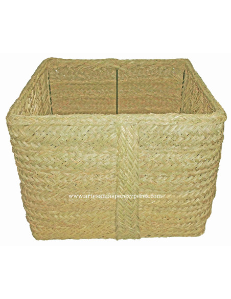 Boîte de rangement en sparte naturel sans couvercle