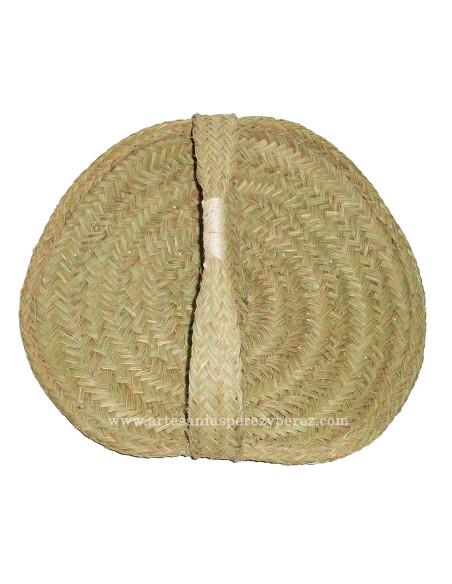 Natural esparto firewood basket "Canoe model"