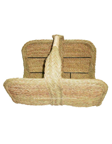 Natural esparto firewood basket (model without a bottom edge)
