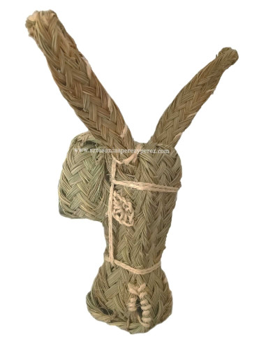 Cabeça de burro em esparto para decoração