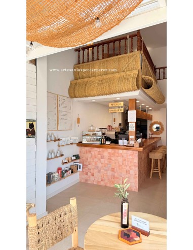 Toldo/vela de sombra de coco natural (À medida)