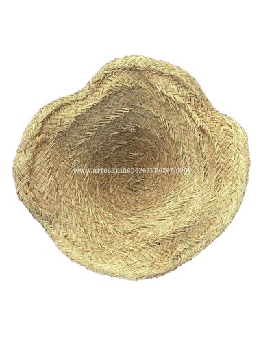 Pantalla de esparto natural modelo campana con ondas