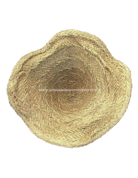 Abajur de esparto natural modelo sino com ondas