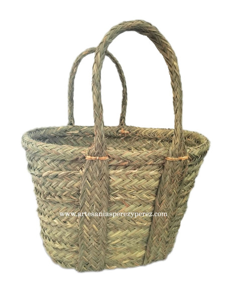 Panier-sac en sparte naturel avec poignées