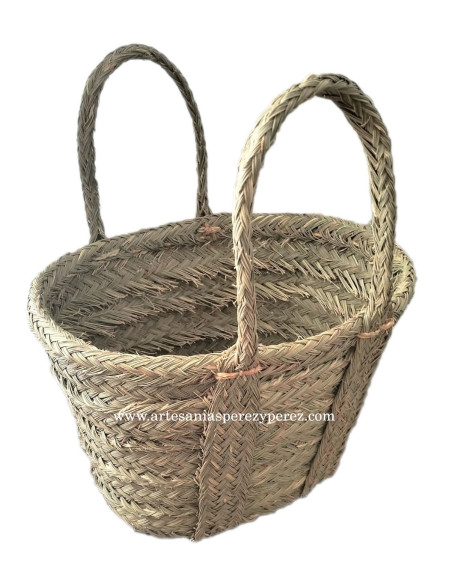 Panier-sac en sparte naturel avec poignées