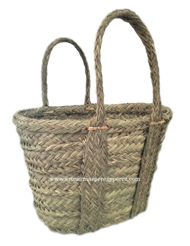 Panier-sac en sparte naturel avec poignées