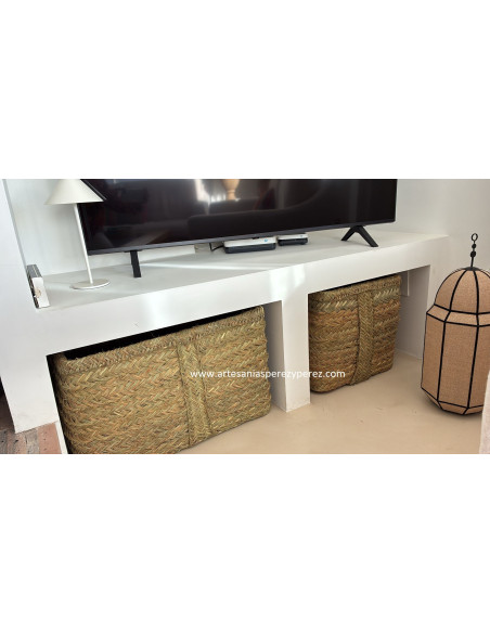 Boîte de rangement en sparte naturel sans couvercle