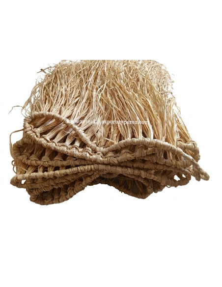 Guirlande décorative en raphia naturel