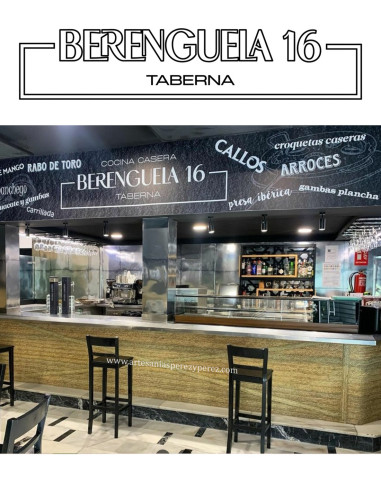 Zócalo en esparto natural en Taberna "Berenguela 16" en Córdoba