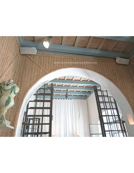 Revestimiento de Paredes en Esparto Natural en Posada La Sacristía