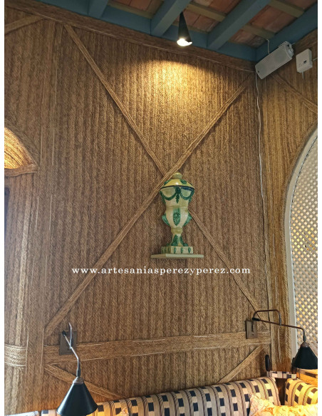 Revestimiento de Paredes en Esparto Natural en Posada La Sacristía